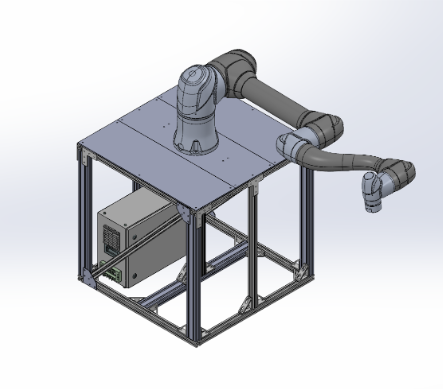 The 8020 extrusion base built for the Doosan H2515 robot